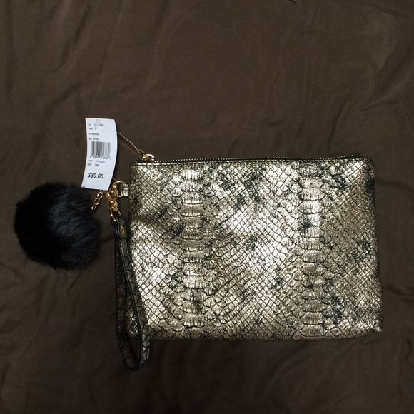 Gold wristlet.