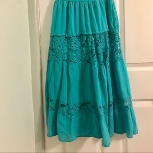 New Turquoise Bohemian Skirt Size M/L