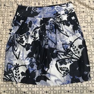 Blue watercolor Ann Taylor pencil skirt