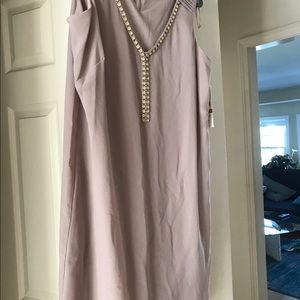 Beige dress purchased for a wedding & never worn.