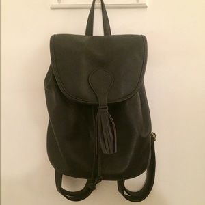 Sole Society Tassel Backpack Black Vegan NWOT