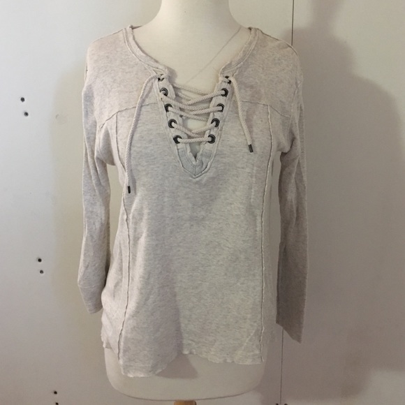 Free People lace up top