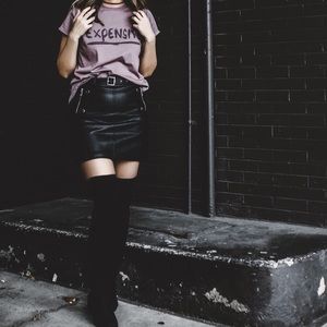 Topshop Skirts - TopShop Faux Leather Belted Mini Skirt Topshop Skirts - TopShop Faux Leather Belted Mini Skirt