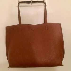 Reversible Vegan Leather Tote Bag