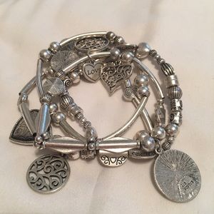 Lia Sophia elastic silver bracelet