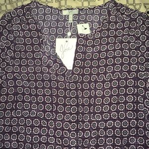 Joie silk purple medallion tunic