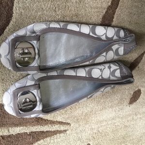 Coach silver/ gray shoe