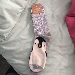 American Eagle Penguin Crew socks