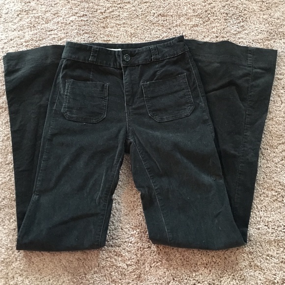 High waisted bell bottom cords