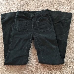 High waisted bell bottom cords