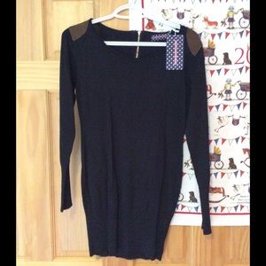 Black & brown body con sweater dress!