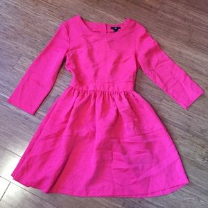Pink long sleeve zip up dress