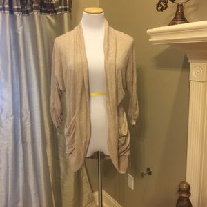 NWT Love Culture Cream/Tan Shrug Top