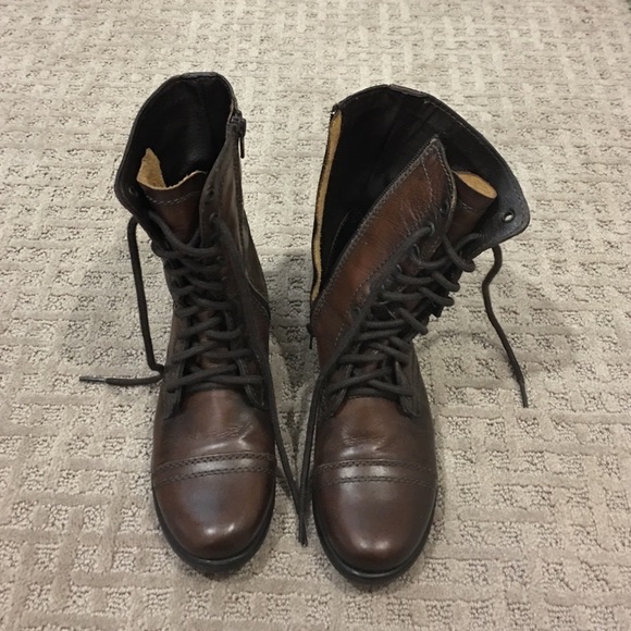 Steve Madden Brown Combat Boots