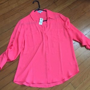 Express portofino button down top