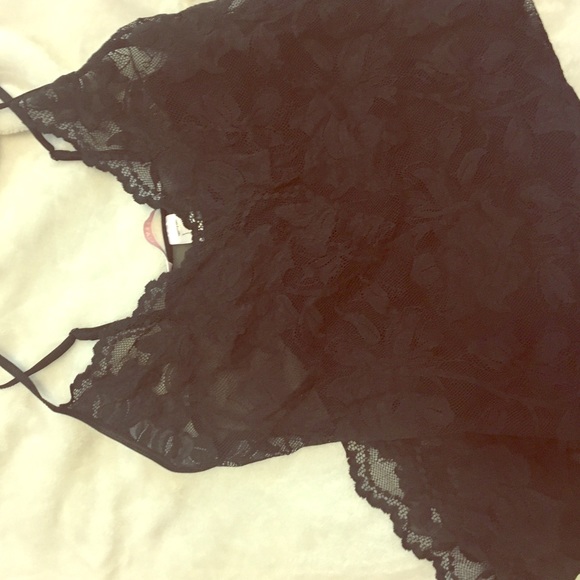 Black lace nightie