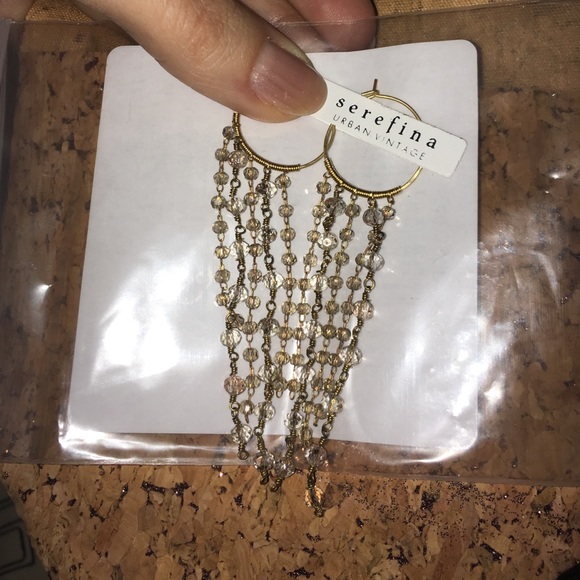 Anthropologie Fulgenti Fringed Hoops