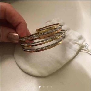 Michael Kors Tri-Toned Bangle Cuff