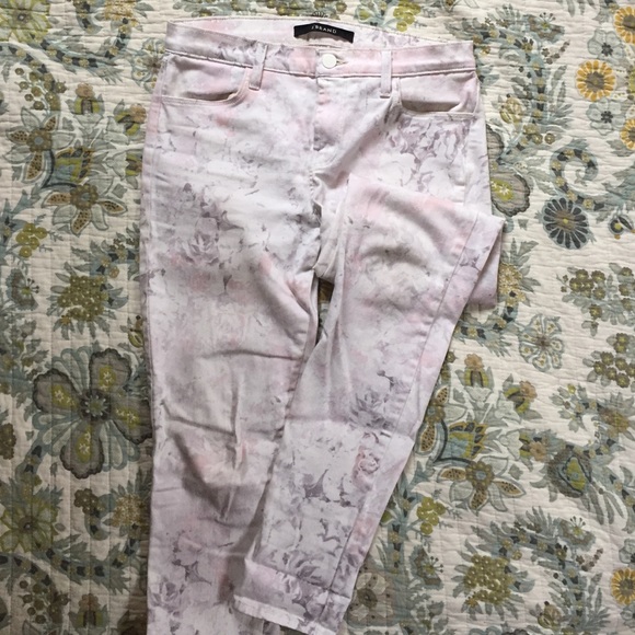 J Brand floral jeans