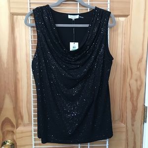 NWT Calvin Klein sequin scoop neck tank