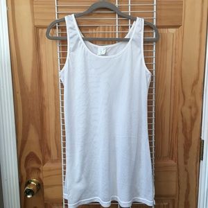 White bathingsuit coverup