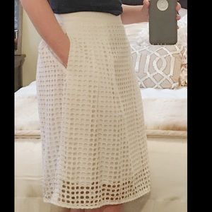 Eyelet LOFT skirt