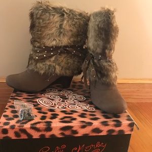 Naughty Monkey Faux Fur D LUX 2 boots