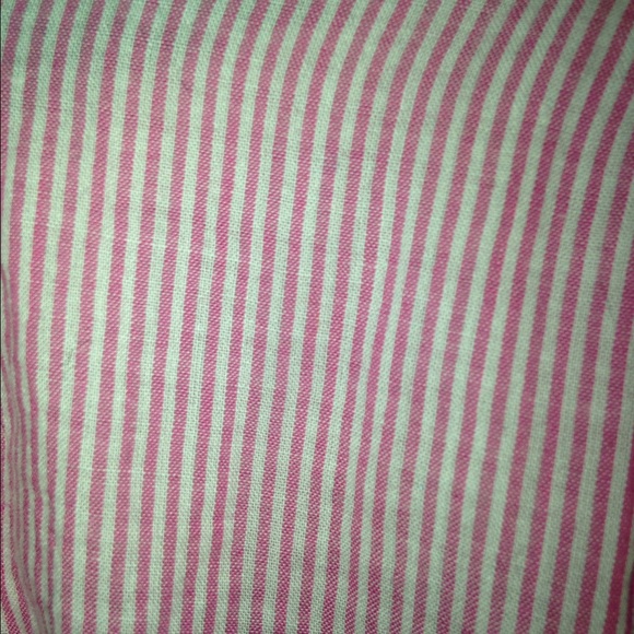 Pink/white striped button down with collar. - Picture 2 of 2