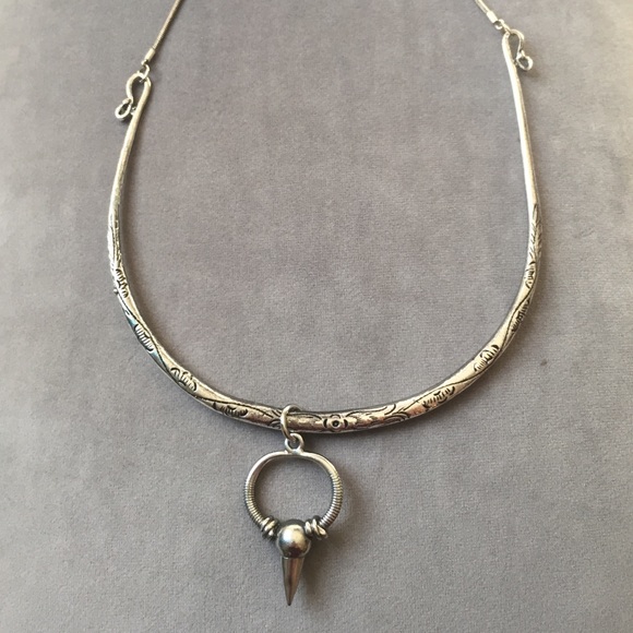 Silver statement necklace