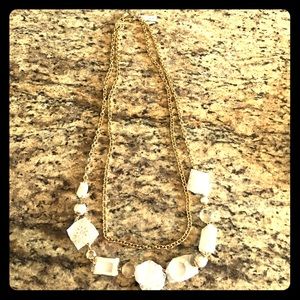 Coach motif double stranded necklace