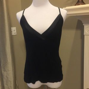 NWOT H&M Black Camisole with Satin Trim