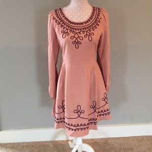 Umgee Dress with sleeve slit