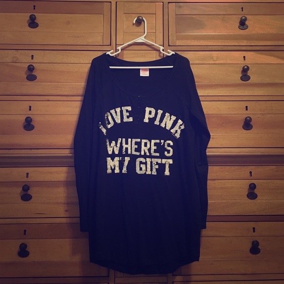 Black Pink Brand Nightie with Sequins