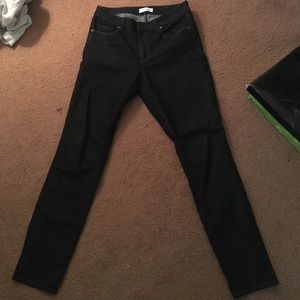 LOFT dark curvy skinny jeans