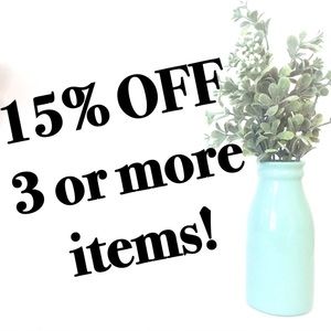 15% OFF 3 or More Items - BUNDLE DISCOUNT