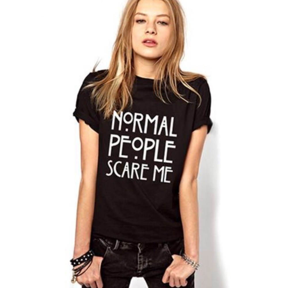 🎀 normal people scare me 😳shirt ❤️️