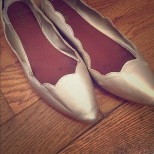 Gold Scalloped Ballet Flat