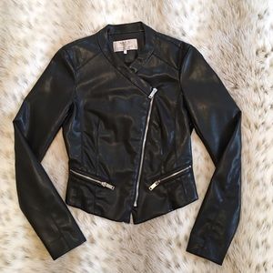 Zara black leather jacket
