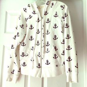 Forever 21 anchor zip up hoodie