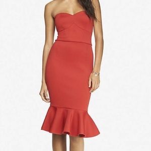 Bright red, mermaid party dress!