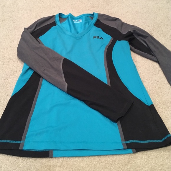 Large turquoise fila active long sleeve