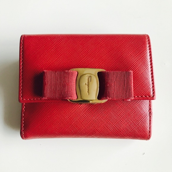 Salvator Ferragamo Vara Wallet in Red