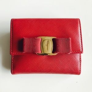 Salvator Ferragamo Vara Wallet in Red