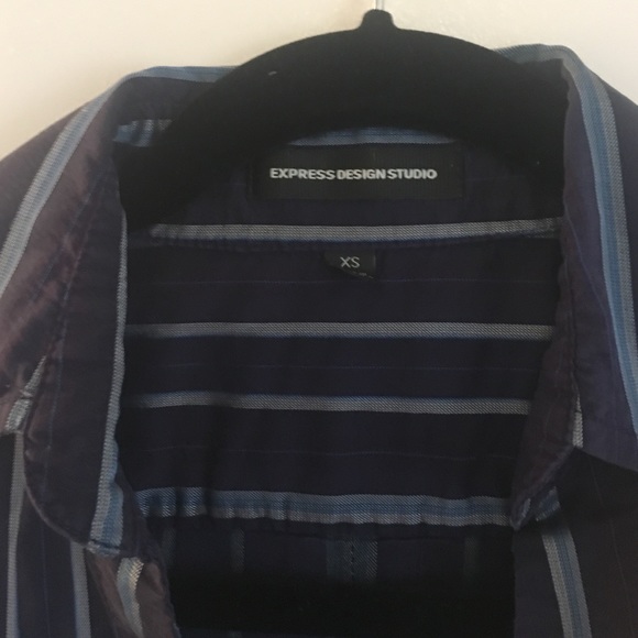 Navy Blue Express button up - Picture 3 of 4