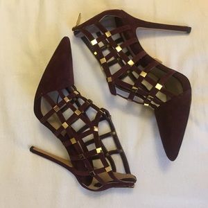 FLASH SALE: Michael Kors burgundy suede heels