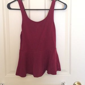 Red Peplum Tank