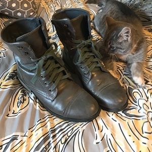 Dark Gray Combat Boots (kitten not included)