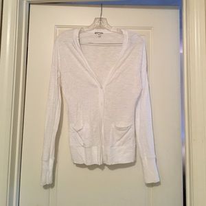 Express white boyfriend cardigan
