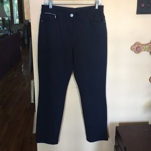 Navy stretch trousers