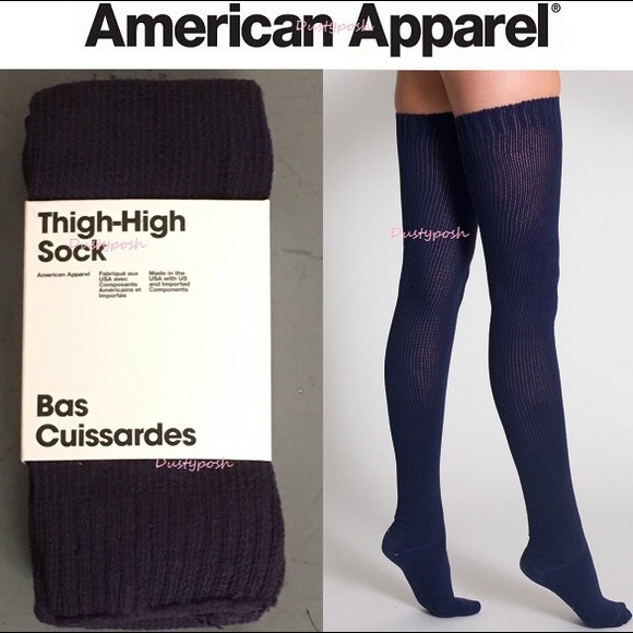 ❤️ American Apparel Thigh High Socks Over The Knee Stripe Boot Birthday Gift - Picture 2 of 16